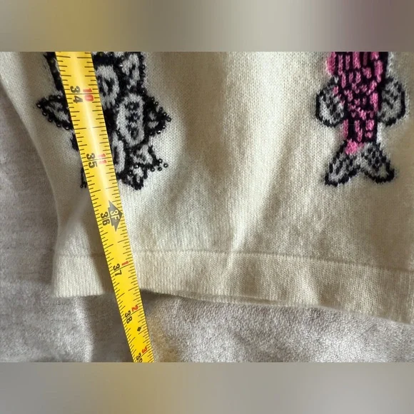 Nwt Barrie Womens Cashmere Embroidered Crystal Pants Cream White Size M $1890 - Picture 9 of 9